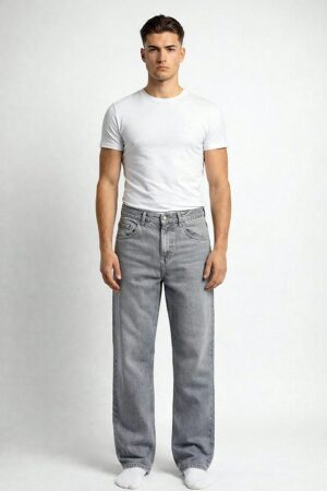 Men’s Grey Premium Cotton Denim Jeans